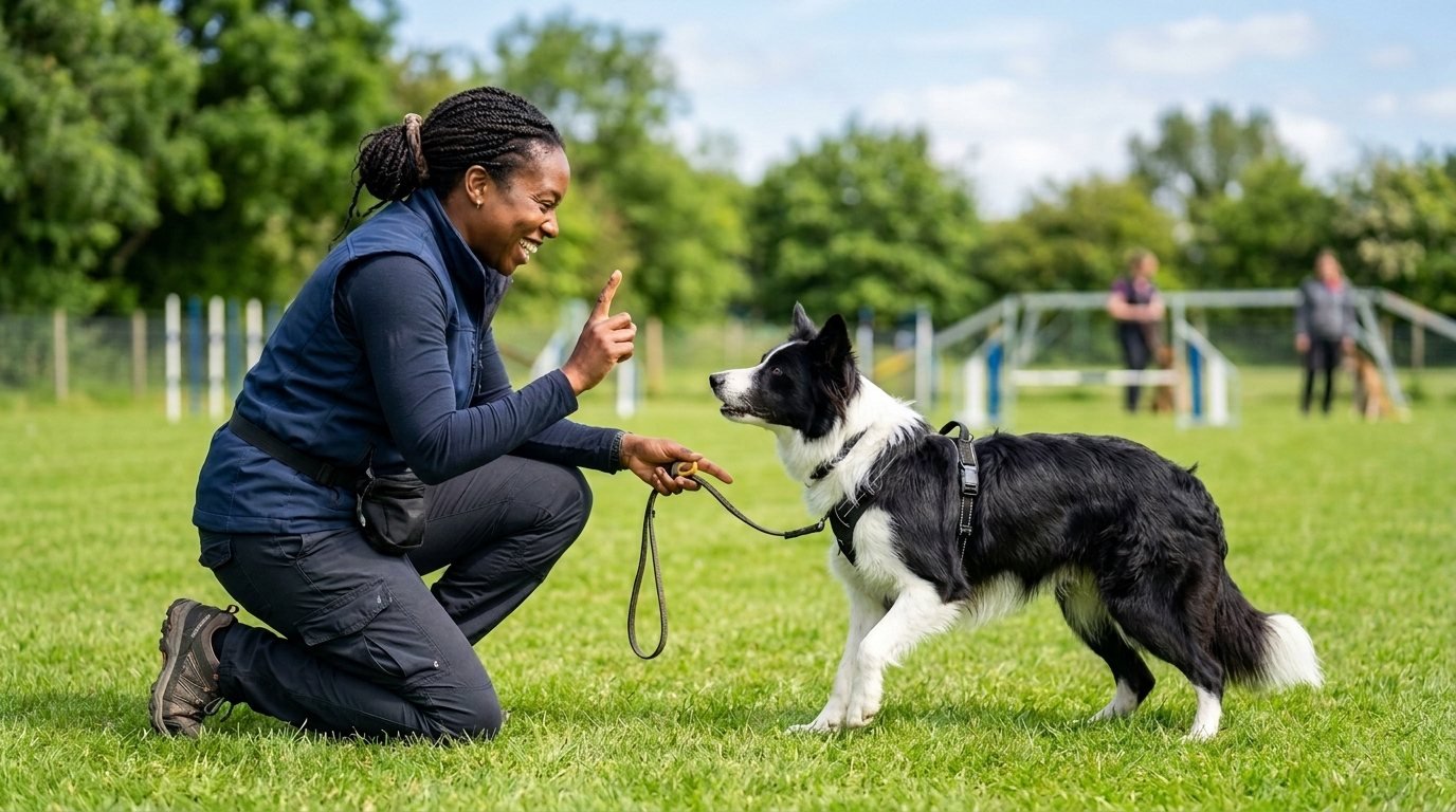 Private outdoor dog training session